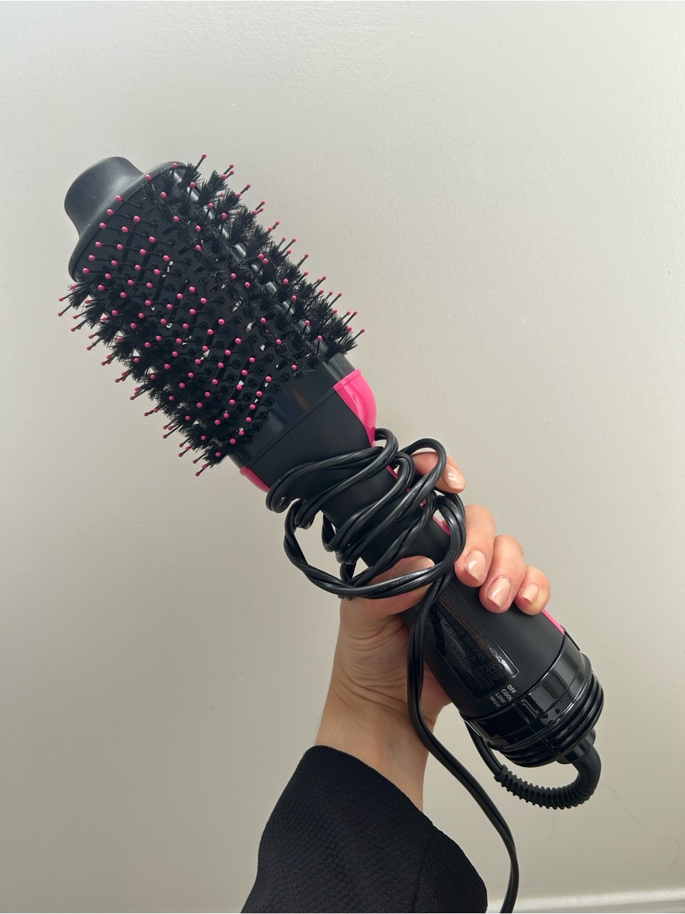 Revlon Black and Pink 2-in-1 Hot Air Brush Styler